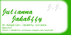 julianna jakabffy business card